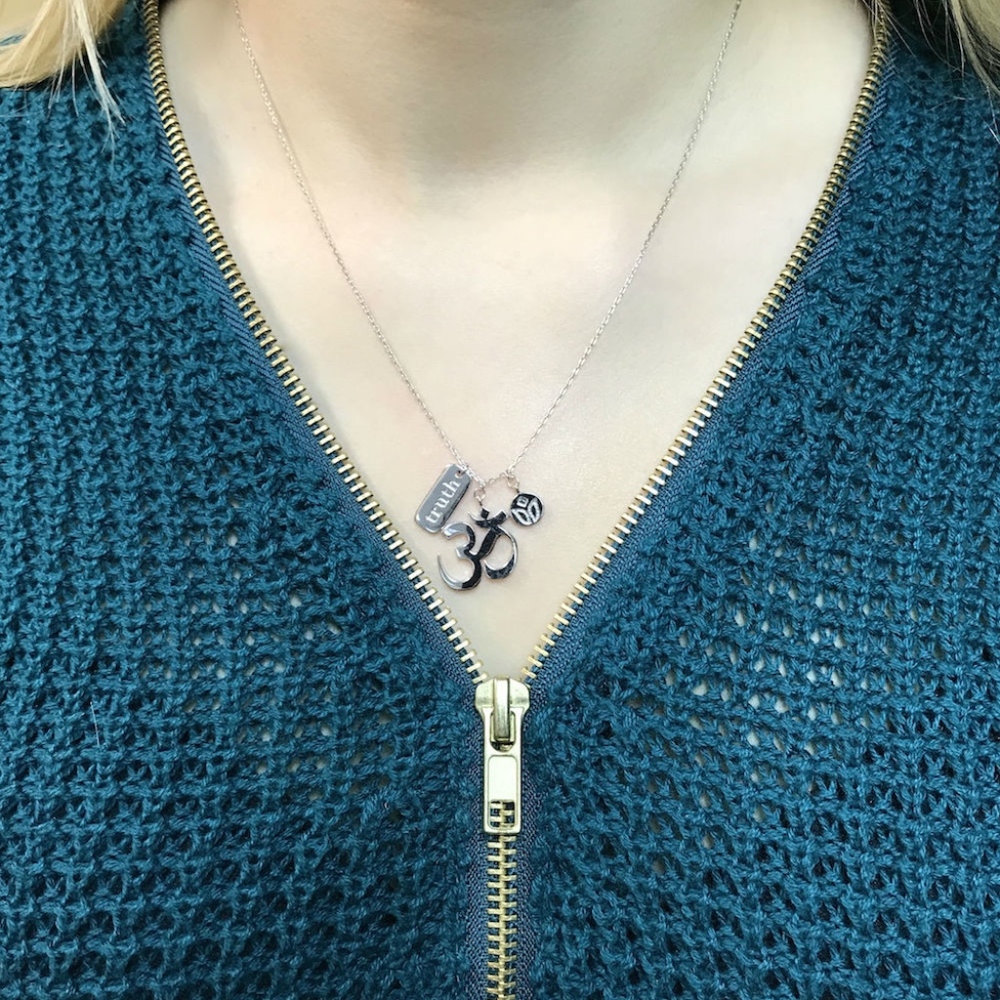 925 Silver "Om" Hindu Aum Symbol Truth Necklace